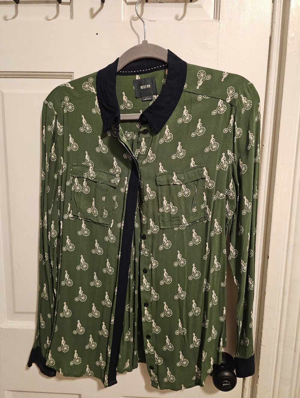 Anthropologie Maeve Green Button Down